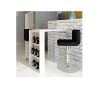 Vidaxl Table De Bar Mdf Avec Casier À Bouteilles Blanc Haut Brillance Blanc