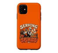 Bartender Halloween Squelette Servant Spirits Bar Staff Coque pour iPhone 11