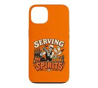 Bartender Halloween Squelette Servant Spirits Bar Staff Coque pour iPhone 13