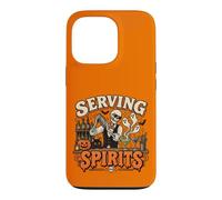 Bartender Halloween Squelette Servant Spirits Bar Staff Coque pour iPhone 13 Pro