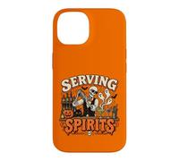 Bartender Halloween Squelette Servant Spirits Bar Staff Coque pour iPhone 14