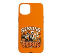 Bartender Halloween Squelette Servant Spirits Bar Staff Coque pour iPhone 15 Plus
