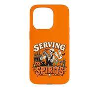 Bartender Halloween Squelette Servant Spirits Bar Staff Coque pour iPhone 15 Pro