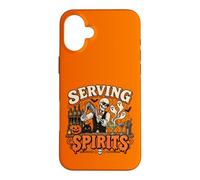 Bartender Halloween Squelette Servant Spirits Bar Staff Coque pour iPhone 16 Plus