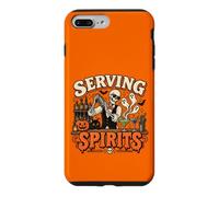 Bartender Halloween Squelette Servant Spirits Bar Staff Coque pour iPhone 7 Plus/8 Plus