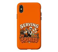 Bartender Halloween Squelette Servant Spirits Bar Staff Coque pour iPhone X/XS