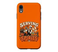 Bartender Halloween Squelette Servant Spirits Bar Staff Coque pour iPhone XR