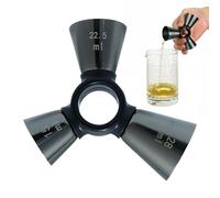 Bartender Jigger - Stainless Steel 3 End Ergonomic Precise,Bar Measuring Jigger Wine Mixing Tool - Ideal For Adults Professionals Enthusiasts Beginners Lovers Families