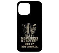 Bartender Rules - Citation humoristique de bar style vintage Coque pour iPhone 13 Pro Max