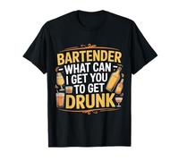 Bartender What Can I Get You to Get Drunk Mixologue - T-Shirt