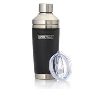 Bartesian Shaker à cocktail isotherme - Double paroi isolée sous vide avec passoire intégrée et couvercles - Shaker à boisson mixte en acier inoxydable pour martini, margarita