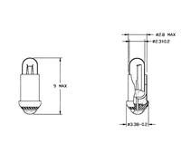 Barthelme 4021553369365 Ampoule spéciale clair MS2.8 10 V 45 mA 1 set
