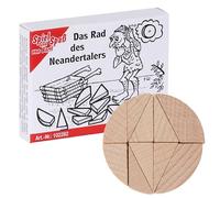 Bartl 102282 Mini puzzle en bois La roue du Néandertal composé de 10 petites pièces en bois