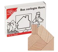 Bartl 102291 Mini puzzle en bois La maison démontée composée de 5 petites pièces en bois