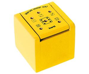 Bartl 111996 Jeu de dés passionnants en bois Pourquoi toujours je ? Jaune Fermeture magnétique Petit - Idéal à emporter