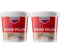 Bartoline Ready Mixed Wood Filler Brown 1 kg - Mastic Durable et Facile à Utiliser pour Les Réparations de Bois à l'Intérieur et à l'Extérieur (Lot de 2)