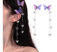 Bartosi Lot de 2 épingles à cheveux en forme de papillon violet - Pinces à cheveux mignonnes à suspendre - Accessoires de coiffure pour femmes et filles