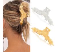 BARTOSI Lot de 2 pinces à cheveux en métal - Coquillage doré - Accessoires de cheveux tendance pour femme