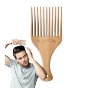 Bartpickel en bois, peigne en bois tubieux à longue dents | Épingles à cheveux antistatiques, dégradation volumineuse à aiguille à cheveux de la crête Disgotative PROPEPET DISGIPPING AIGNE