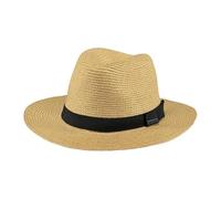 BARTS Aveloz Hat - Chapeau Fedora Mixte, Multicolore (Beige Con cordoncino Nero) - S (Taille Fabricant: S)