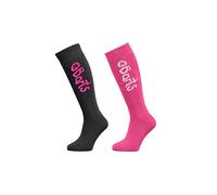 Barts Basic 2 Pack Kids, Chaussettes montantes Garçon, Gris (ANTHRACITE & FUCHSIA 0019), 23-26 (Taille fabricant: 23/26)