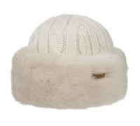 Barts Bonnet Cable Knit Faux Fur Bonnet en Tricot (Taille Unique - Blanc)