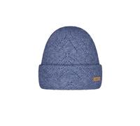 Barts Bonnet tricoté Bridgey pour femme avec motif perforé, bleu, taille unique