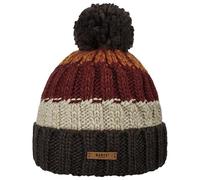 Barts Bonnet Wilhelm avec Revers Bonnets de Ski Bonnet à Pompon (Taille Unique - Bordeaux)