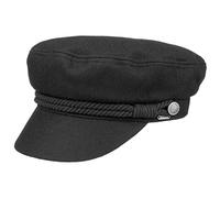 Barts Casquette Marin Skipper Casquette Type Gavroche Bonnet de Capitaine (Taille Unique - Noir)