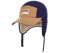 Barts Isafjord Casquette de baseball pour homme et femme - Fermée à l'arrière, avec visière, cache-oreilles, doublure automne-hiver automne, bleu/beige, taille unique