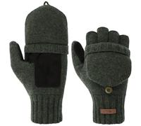 Barts Mitaines en laine Haakon Homme - moufles gants tricot avec doublure Hiver automne-hiver - S/M olive