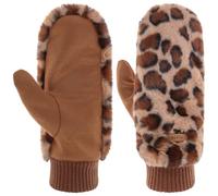 Barts Moufles Faux Fur Leo Femme - gants pour avec doublure automne-hiver Hiver - taille unique beige-marron