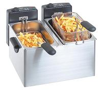 Bartscher BA.A165.112 Friteuse avec 2 Cuves Acier Inoxydable 40 x 40 x 28 cm 4 L
