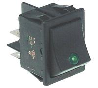 Bartscher Interrupteur à bascule 2 broches 250 V 16 A 2 NO Vert