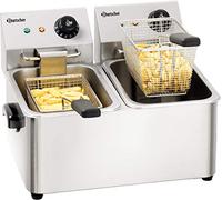 Bartscher Snack II Double thermo-optique Deep Fryer 8L 4000 W Stainless Steel - fryers (Deep Fryer, double, Stainless Steel, thermo-optique, Stainless Steel)