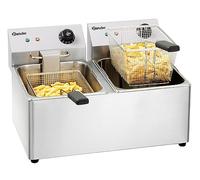 Bartscher Snack IV Double thermo-optique Deep Fryer 16L 6500 W Stainless Steel - fryers (Deep Fryer, 16 l, double, Stainless Steel, Rotary, stand-alone)