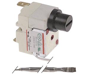 Bartscher Thermostat de sécurité pour friteuse Imbiss II, Imbiss I, Snack III 1 pôle, diamètre 4 x 100 mm, 1NC 230 °C, 410 mm, 1 pôle
