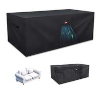 BARTSTR Housse Salon de Jardin Exterieur avec évent, 600D Oxford Tissu Housse Table de Jardin - 125 x 65 x 75 cm - Extra imperméable et Protection UV, pour Meubles de Jardin