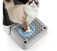 Bartuke Rampe pour bac à litière pour Chat, escalier surélevé pour Chat, pédale de Filtre à litière pour Chaton et Vieux Chats, bac à litière Automatique autonettoyant (Gris Clair)