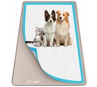 Bartuke Support pour tapis hygiéniques pour chiens, 145 x 102 cm, en silicone, anti-fuites, à bords hauts, sans déversement, pour chiot, chat, lapin, tapis d'entraînement pour la protection du sol