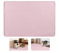 Bartuke Tapis de Nourriture pour Chat en Silicone, Extra Large, 101 x 71 cm, avec Bord surélevé, pour gamelles de Nourriture et d'eau, antidérapant, Facile à Nettoyer (Rose)