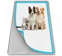 Bartuke Tapis de protection pour chien, 145 x 102 cm, en silicone, anti-fuites, à bords hauts, sans déversement, pour chiot, chat, lapin, tapis d'entraînement pour la protection du sol, sans