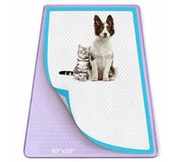 Bartuke Tapis de récupération d'urine en Silicone avec Bord Haut - 101 x 71 cm - pour Chiens, Chats, Lapins - Anti-Fuite - pour protéger Le Sol à la Maison - Violet