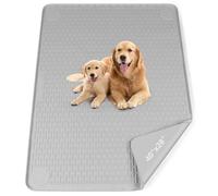 Bartuke Tapis d'urine pour chiens, 101,6 x 71,1 cm, extra large, réutilisable, en silicone, tapis d'entraînement pour chien, lavable et antidérapant pour l'apprentissage de la propreté (gris)