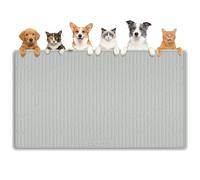 Bartuke Tapis en silicone pour aliments pour chiens et chats, 127 x 86 cm Pet Feeding Mat for Cats and Dogs Bowl, napperon de nourriture et d'eau avec bord surélevé, imperméable, résistant aux fuites