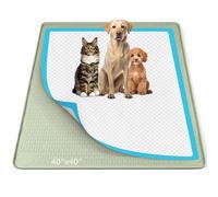Bartuke Tapis pipi pour chiens, 101,6 x 101,6 cm, tapis en silicone anti-fuite, bord haut, sans déversement, support pour chiot, chat, lapin, tapis d'entraînement pour protection du sol, pas de tapis