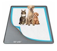Bartuke Tapis pipi pour chiens, 101,6 x 101,6 cm, tapis en silicone anti-fuite, bord haut, sans déversement, support pour chiot, chat, lapin, tapis d'entraînement pour protection du sol, pas de tapis