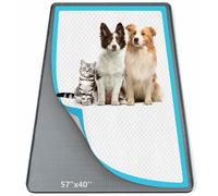 Bartuke Tapis pipi pour chiens, 145,8 x 101,6 cm, tapis en silicone anti-fuite, bord haut, sans déversement, support pour chiot, chat, lapin, tapis d'entraînement pour protection du sol, pas de tapis