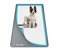 Bartuke Tapis pipi pour chiens, 86,4 x 55,9 cm, tapis en silicone anti-fuite, bord haut, sans déversement, support pour chiot, chat, lapin, tapis d'entraînement pour protection du sol, pas de tapis