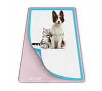 Bartuke Tapis pipi pour chiens, 86,4 x 55,9 cm, tapis en silicone anti-fuite, bord haut, sans déversement, support pour chiot, chat, lapin, tapis d'entraînement pour protection du sol, pas de tapis